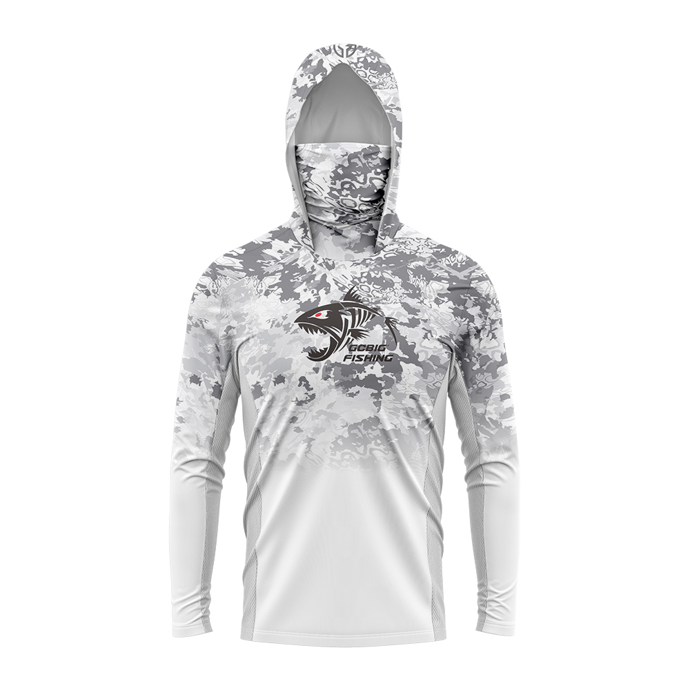 UPF50+ Hooded Fishing Shirt Bu - Fishing Shirt Uv Protection 评论和价格