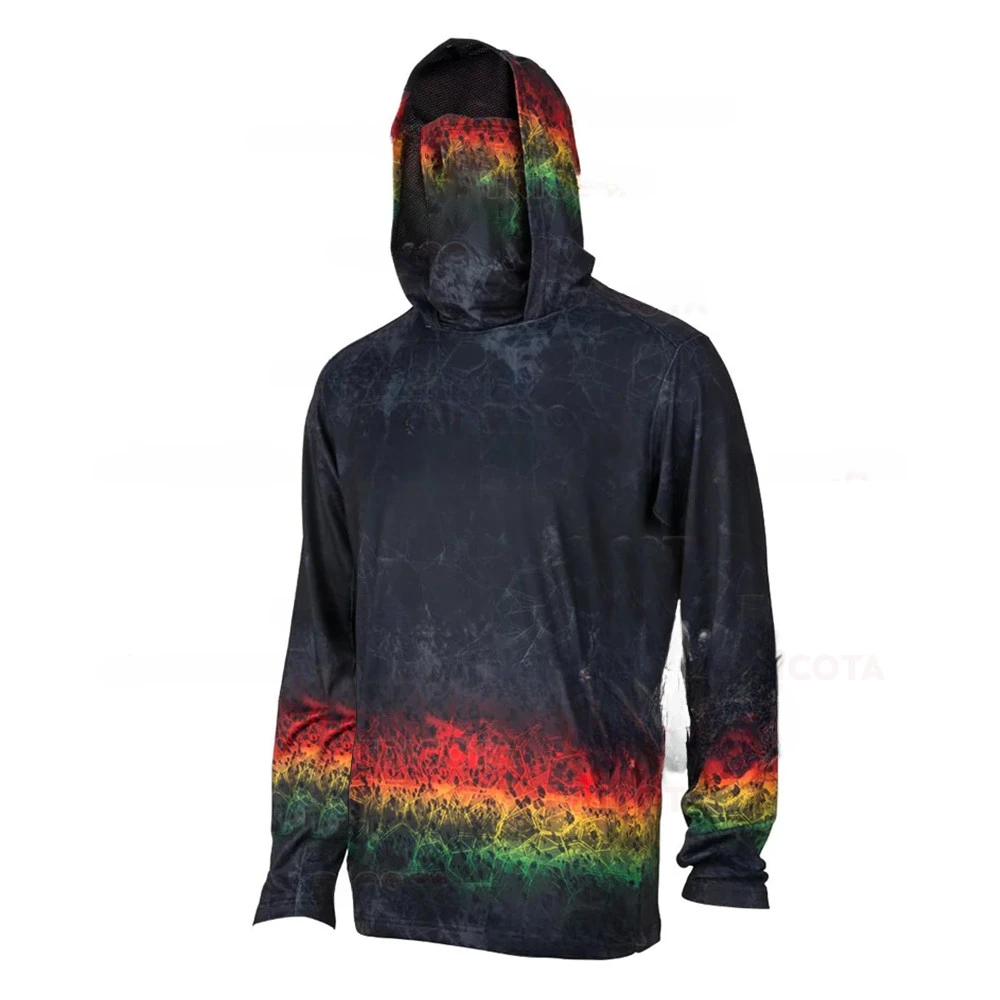 Men's Fishing Hoodie Shirts UP - Fishing Mask Sun Protection 评论和价格